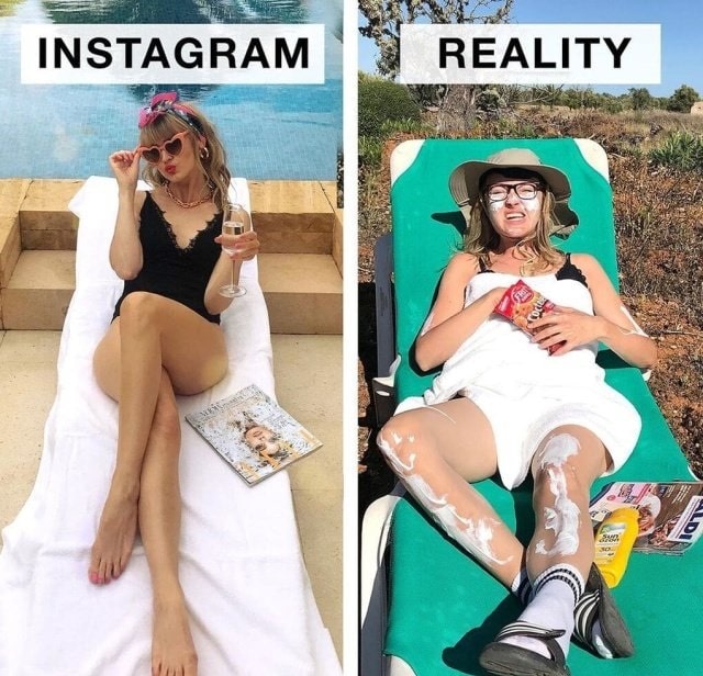 Блогер демонстрирует, как смотрится действительность за границами Instagram Приколы,instagram,иллюзия,природа,сон,фото