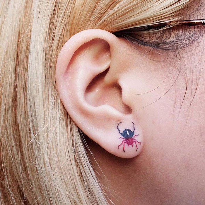 Самые интересные татуировки на ухе Интересное
