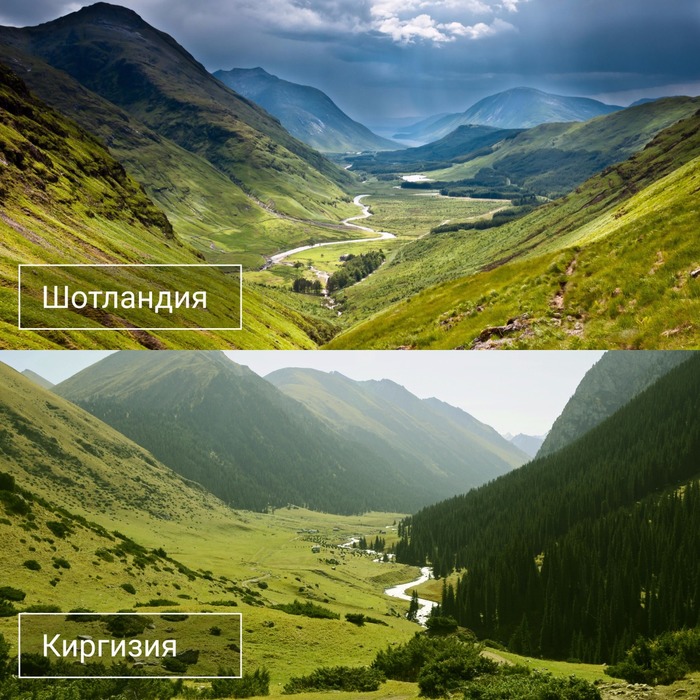 На какие страны похожа Киргизия? из жизни,позитив