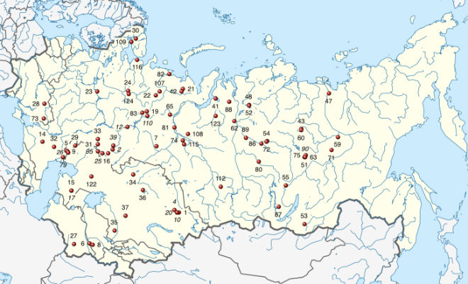 Карта ядерных взрывов в СССР: документ, который был засекречен история,народное хозяйство,Пространство,СССР,ядерная бомба,ядерный взрыв